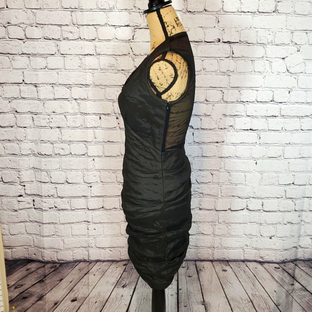 Nicole Miller Cocktail Dress Fitted Mesh Back Size 6 - Picture 5 of 10